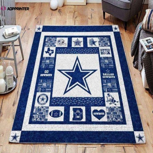 Dallas Cowboys Rug Living Room Floor Decor Fan Gifts