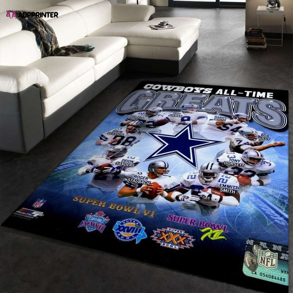 Dallas Cowboys Rug Living Room Floor Decor Fan Gifts