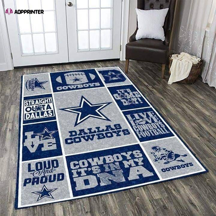 Dallas Cowboys Rug Living Room Floor Decor Fan Gifts