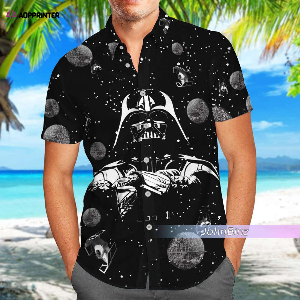 Darth Vader Hawaiian Shirt: Galactic Button Summer Wear for Star Wars Fans Gifts for Dad! Unisex Sizes S-5XL