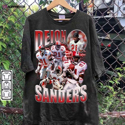 Deion Sanders T-Shirt – Deion Sanders Retro Tshirt – Retro American Football Unisex Shirt