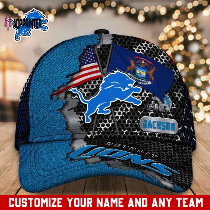 Detroit Lions NFL Classic CAP Hats For Fans Custom