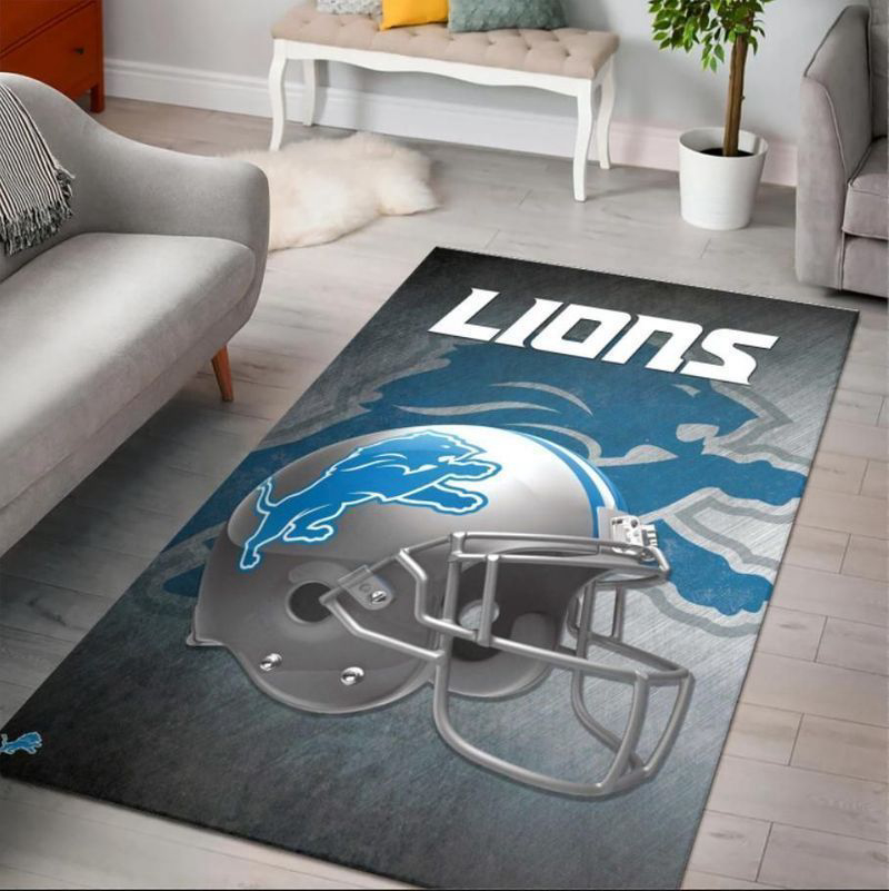 Detroit Lions Team Rug Living Room Floor Decor Fan Gifts
