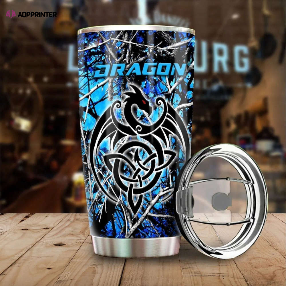 Dragonfly Mandala Pattern Stainless Steel Tumbler