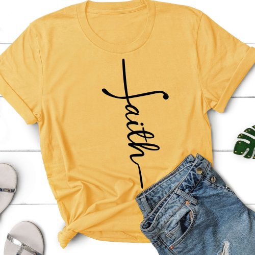 Easter Faith Shirt: Christian Cross Gift Faith & Grace – Love for Jesus Trendy Christian Shirts