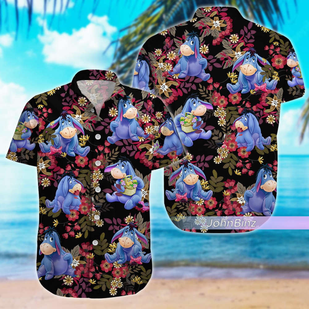 Eeyore Hawaiian Shirt: Unique Disney Donkey Button Down Perfect Eeyore Gift for Men Unisex S-5XL