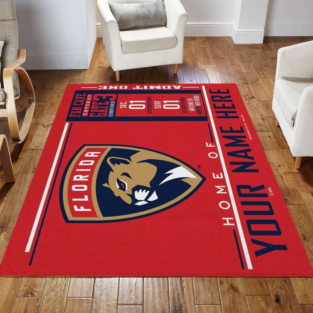 Florida Panthers Rug Living Room Floor Decor Fan Gifts