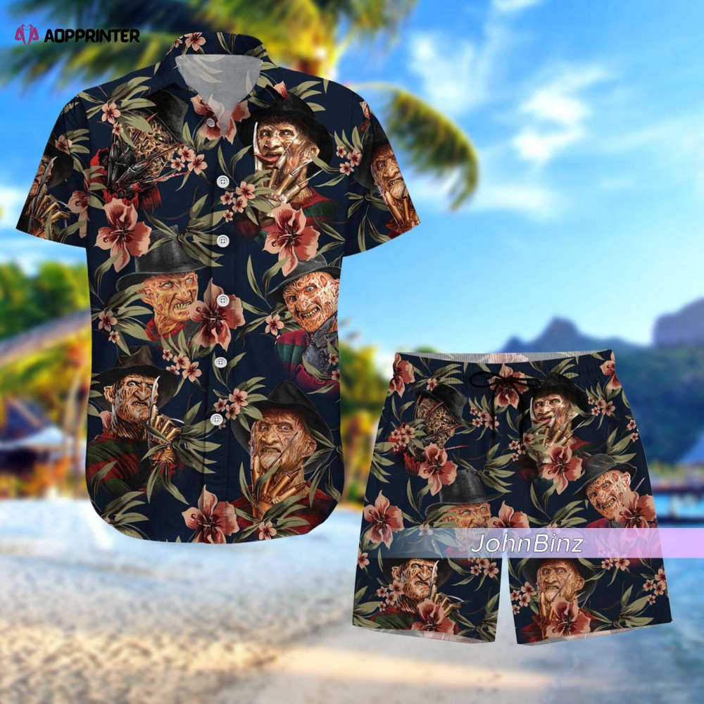Freddy Krueger Shirt Collection: Hawaiian Button Horror Shorts – Perfect Dad Gifts