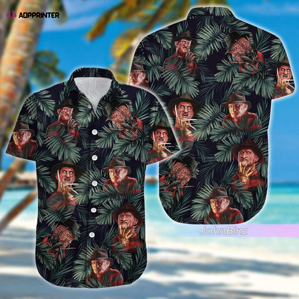 Freddy Krueger Shirt: Horror Tropical Button Hawaiian – Perfect Horror Gift