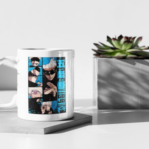 Gojo Satoru Design Jujutsu Kaisen JJK Anime Lover Gift Anime Mug Anime Coffee Mug Cute Gift 11 oz Ceramic Mug Gift