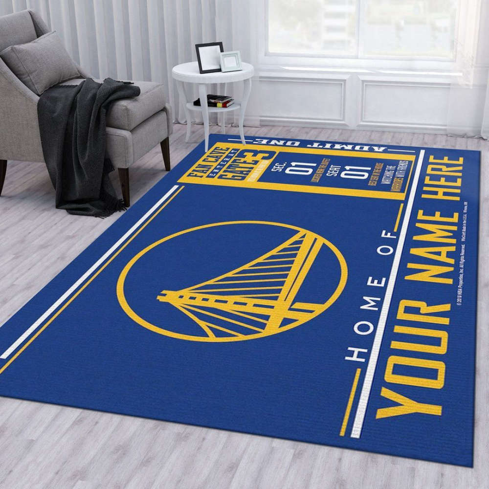 Golden State Warriors Rug Living Room Floor Decor Fan Gifts