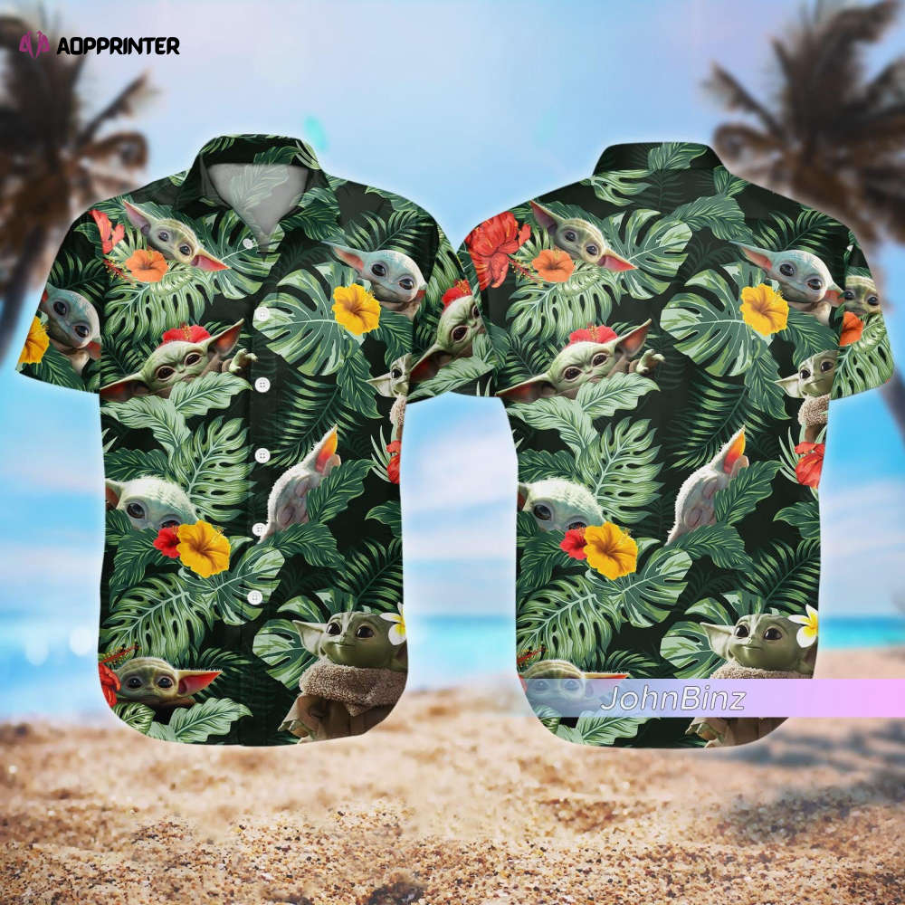 Grogu Baby Yoda Hawaiian Shirt: Tropical Star Wars Shorts for Men Unisex S-5XL Perfect Gifts for Dad