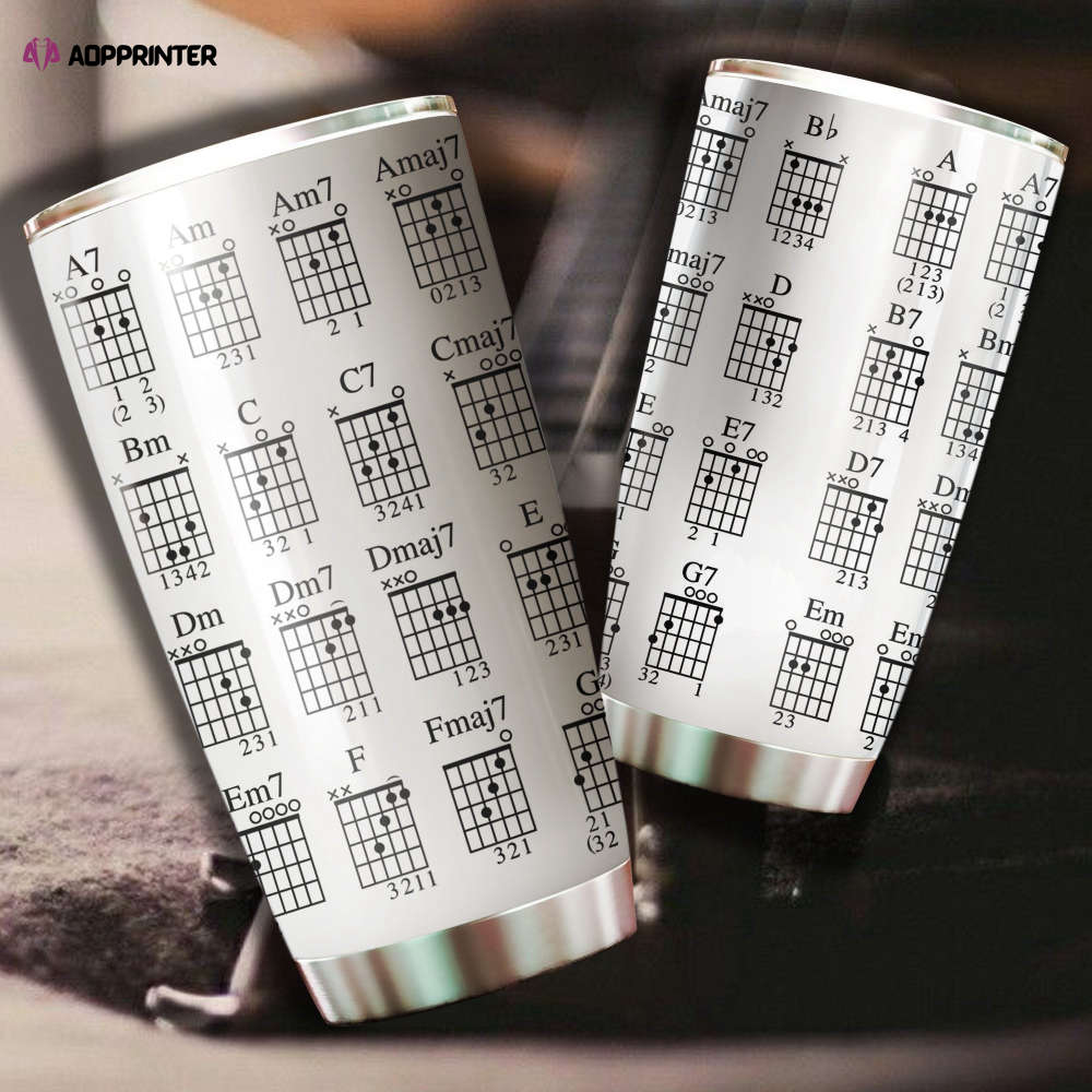 Guitar Beautiful Stainless Steel Tumbler