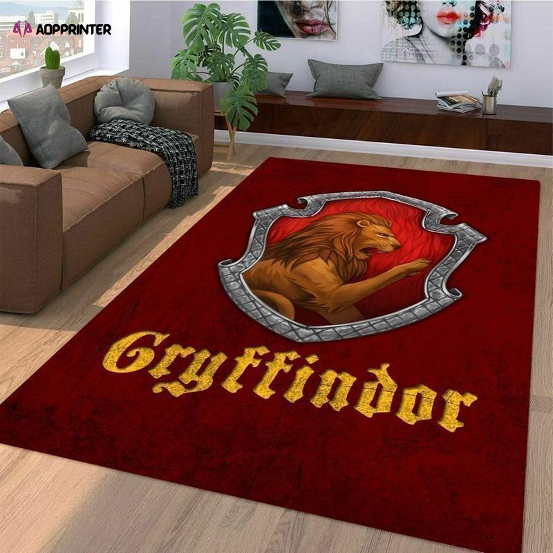 Harry Potter Gryffindor Rug Living Room Floor Decor Fan Gifts