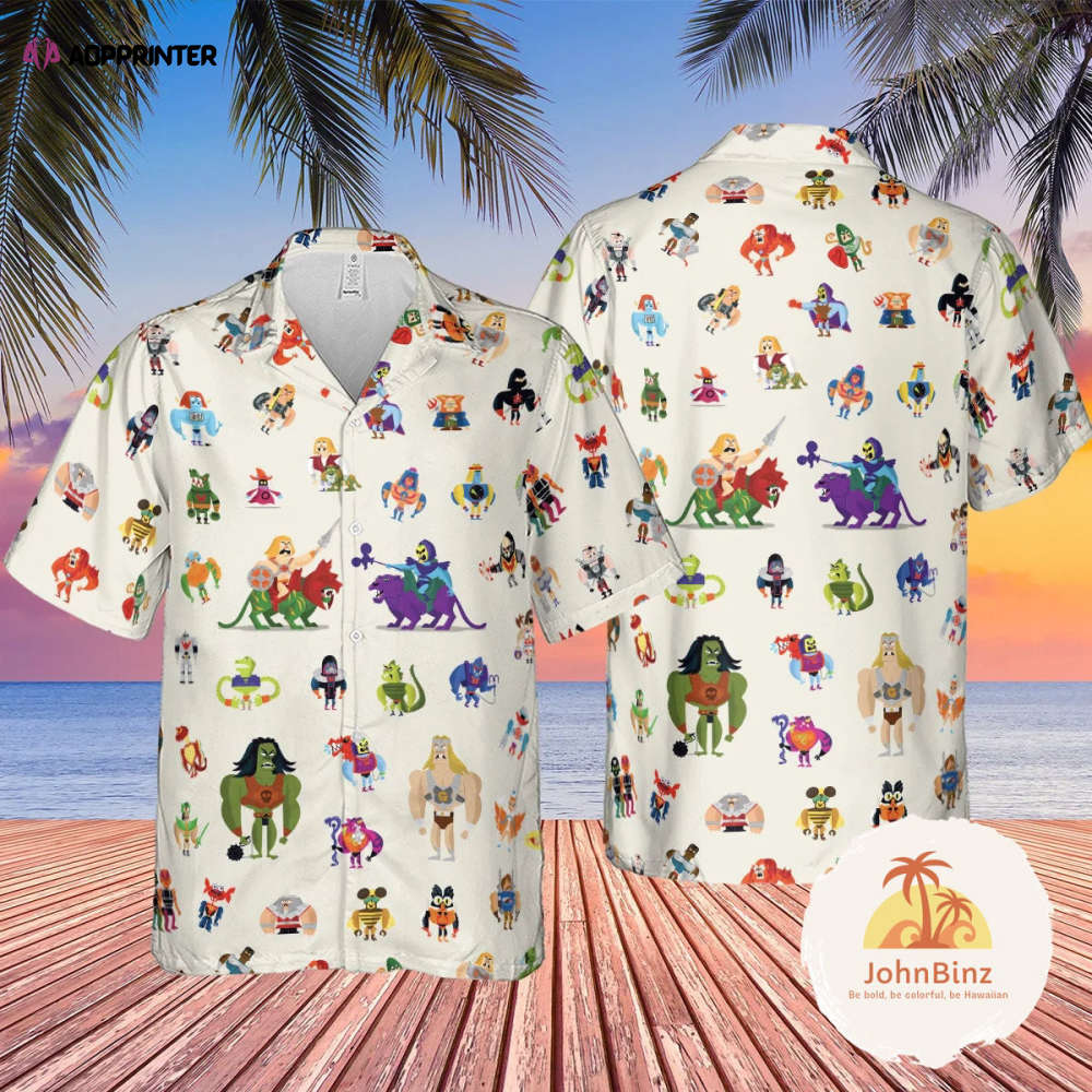 Official Masters Of Universe Hawaiian Shirt – He-Man Characters Movie Button Short Sleeve