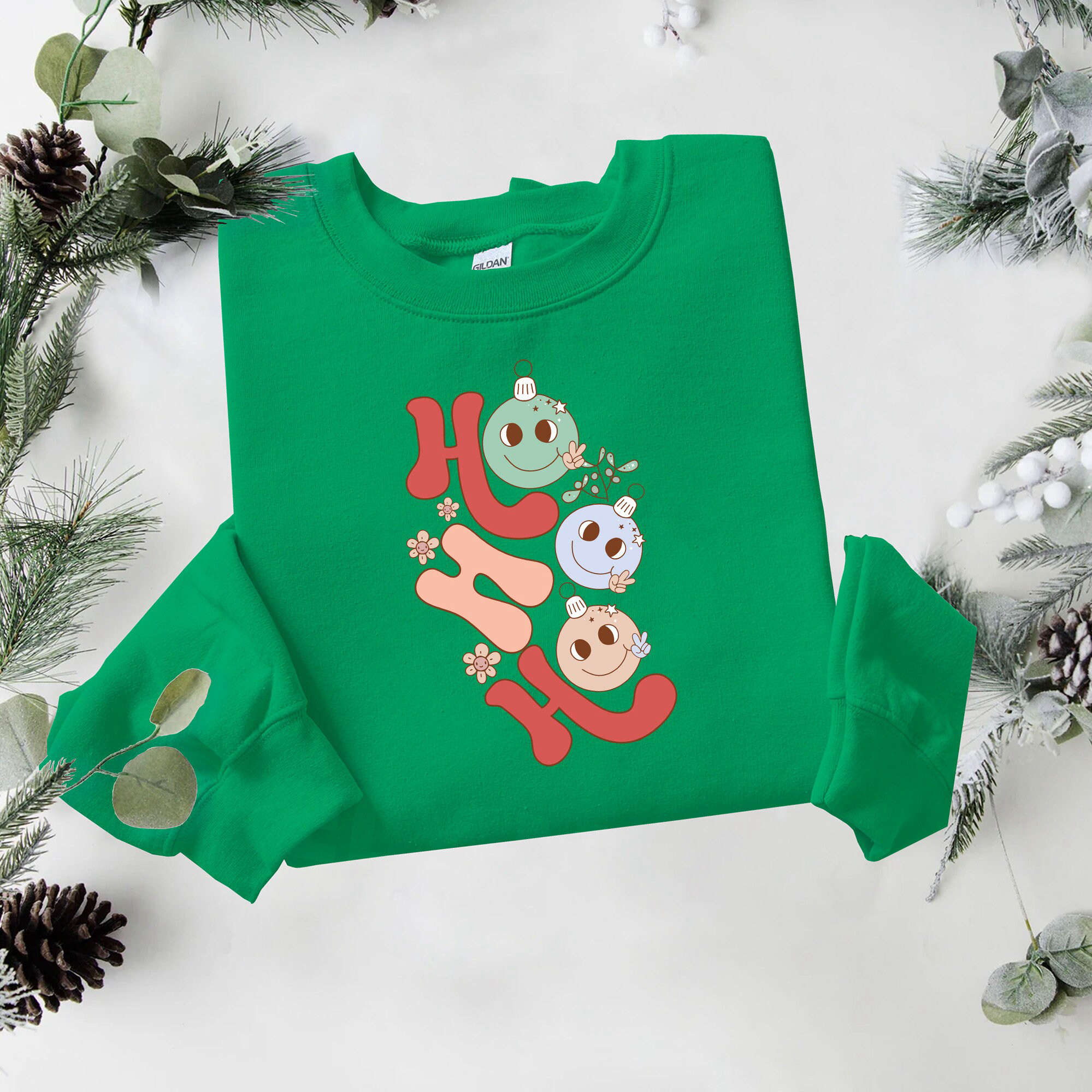 HoHoHo Christmas Shirt, Christmas Sweatshirt, Womens Christmas Shirt, Christmas Gift, Christmas Sweater, Holiday Retro Sw eatshirt, Vintage