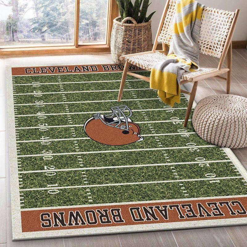 Homefield Cleveland Browns Rug Living Room Floor Decor Fan Gifts