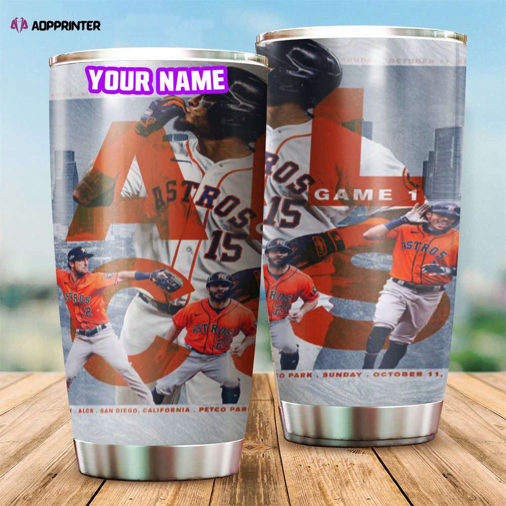 Houston Astros Team ALCS Personalized Foldable Stainless Steel Tumbler Cup Keeps Drinks Cold And Hot