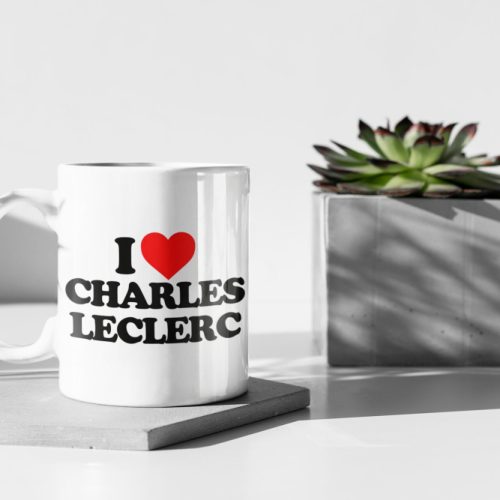 I Love Charles Leclerc, Leclerc Fan, F1 Formula One Fan, F1 Coffee Mug,Ferrari Fan, Coffee Mug White 11 oz Ceramic Mug Gift