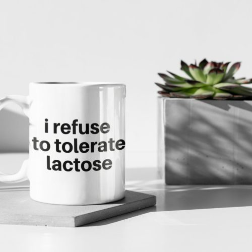 I Refuse To Tolerate Lactose Lactose Intolerant Gift Funny Coffee Mug Gift For Him Gift For Her White 11 oz Mug Gift Birthday Gift