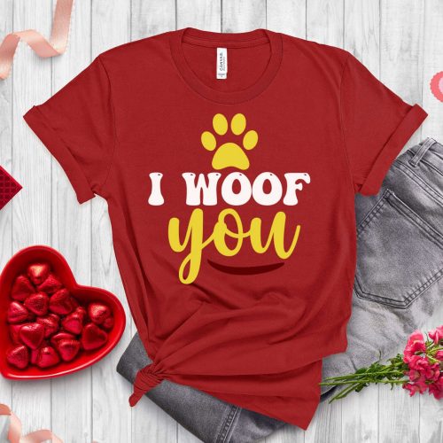 I Woof You Valentine s Day Dog Mama Shirt: Perfect Gift for Dog Lovers