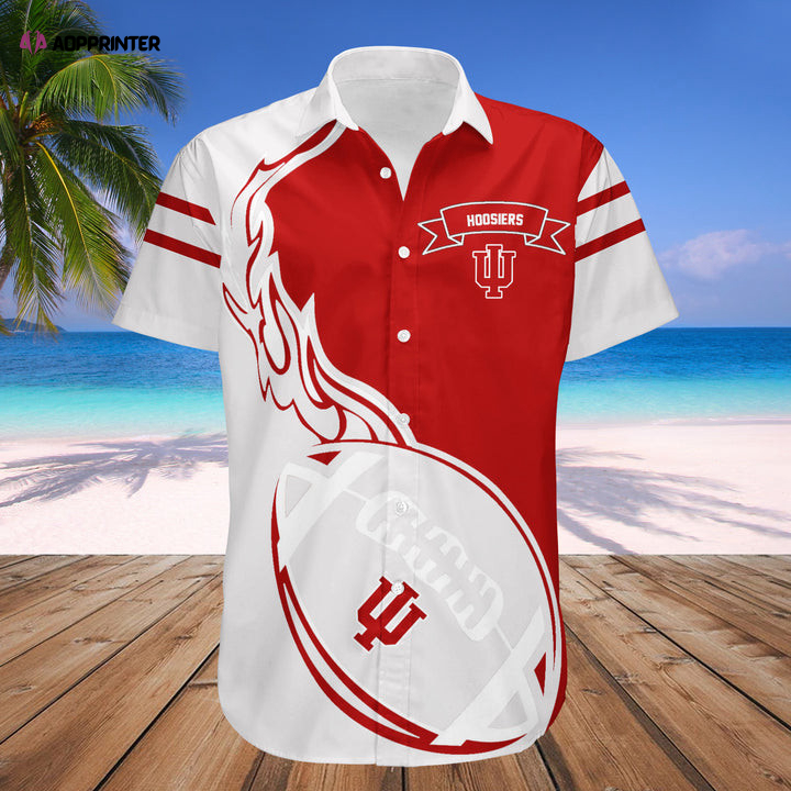 Indiana Hoosiers White Crimson Ball Hawaiian Shirt