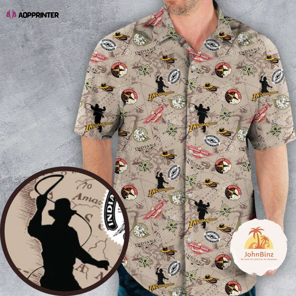 Indiana Jones Hawaiian Shirt: Disney Movie Button Up Perfect for Disneyland Adventure!
