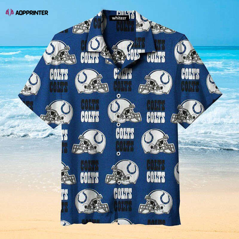 Indianapolis Colts Helmet Premium Hawaiian Shirt Gift For Sports Lovers