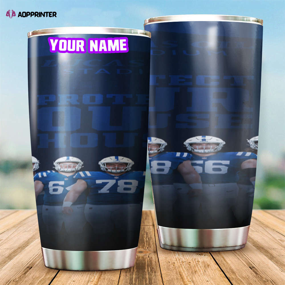 Indianapolis Colts Protect Our House Personalized Foldable Stainless Steel Tumbler Cup Keeps Drinks Cold And Hot