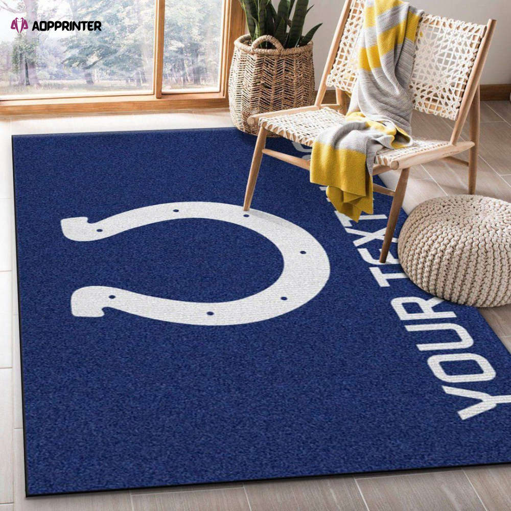Indianapolis Colts Rug Living Room Floor Decor Fan Gifts
