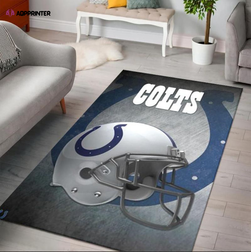 Indianapolis Colts Rug Living Room Floor Decor Fan Gifts