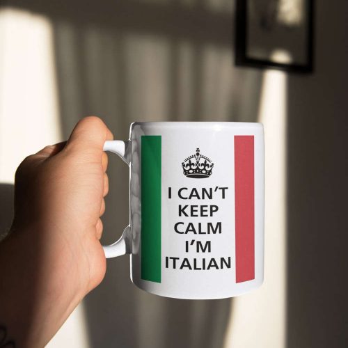 Italy Mug Gift I Can’t Keep Calm I’m Italian Gift For Italian Friend 11 oz Ceramic Mug Gift