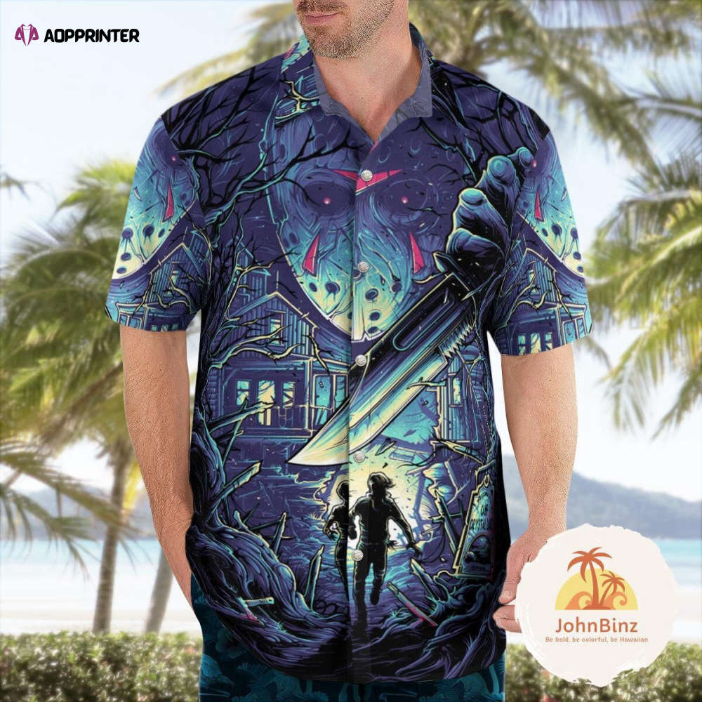 Friday The 13th Hawaiian Shirt – Jason Voorhees Horror Button Up for Men