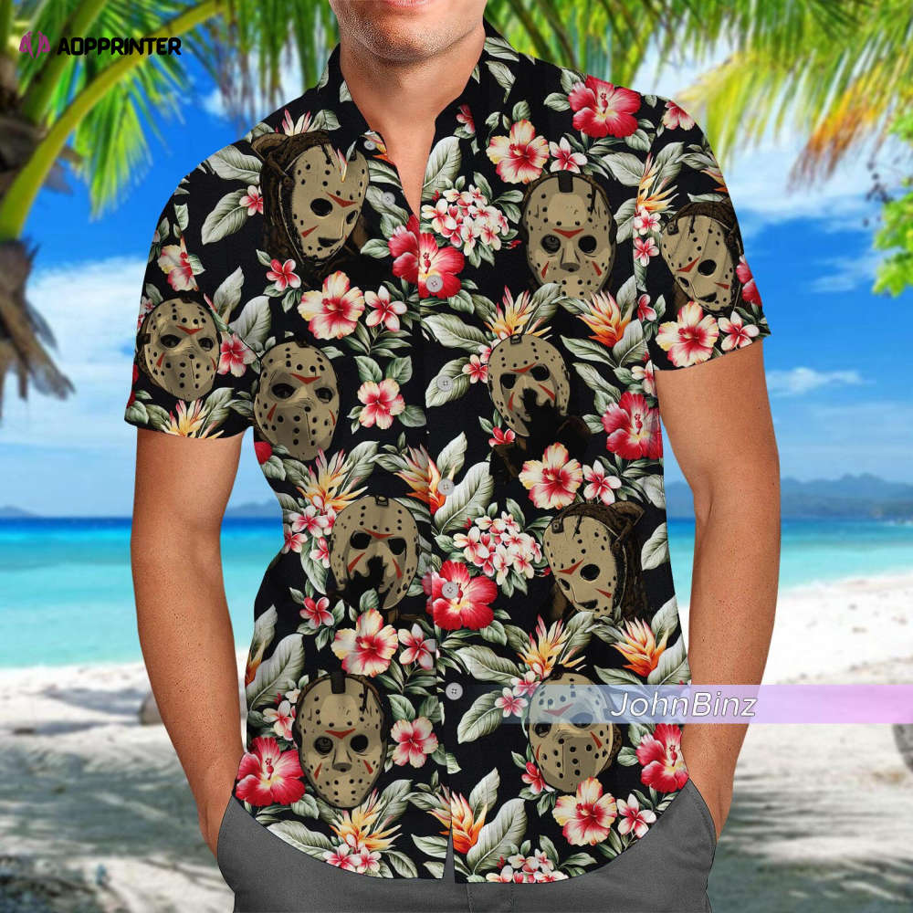 Jason Voorhees Shirt: Horror Tropical Hawaiian & Button Shirts – Perfect Dad Gifts