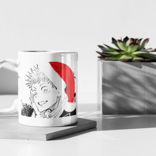 Jujutsu Kaisen, Satoru Gojo, Gift Anime, Funny Coffee Mug, Christmas Anime Gift, Satoru Gojo Christmas 11 oz Ceramic Mug Gift Birthday Gift