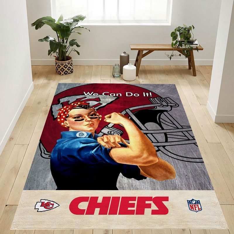 Kansas City Chiefs Rug Living Room Floor Decor Fan Gifts