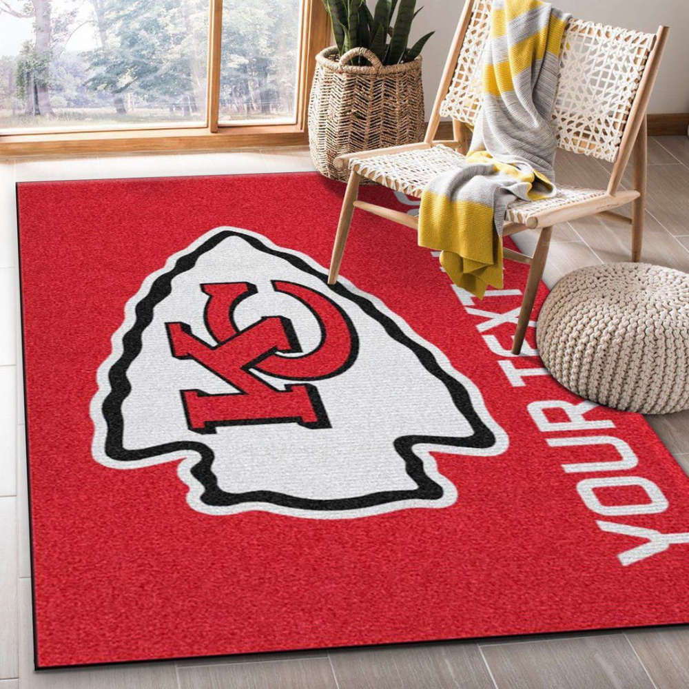 Kansas City Chiefs Rug Living Room Floor Decor Fan Gifts