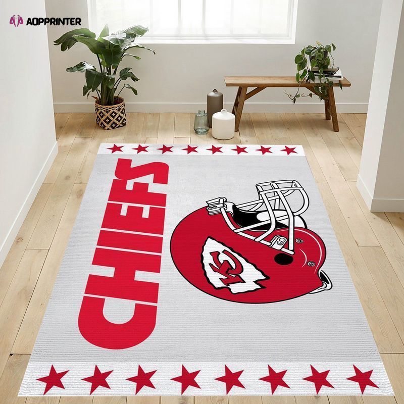 Kansas City Chiefs Rug Living Room Floor Decor Fan Gifts