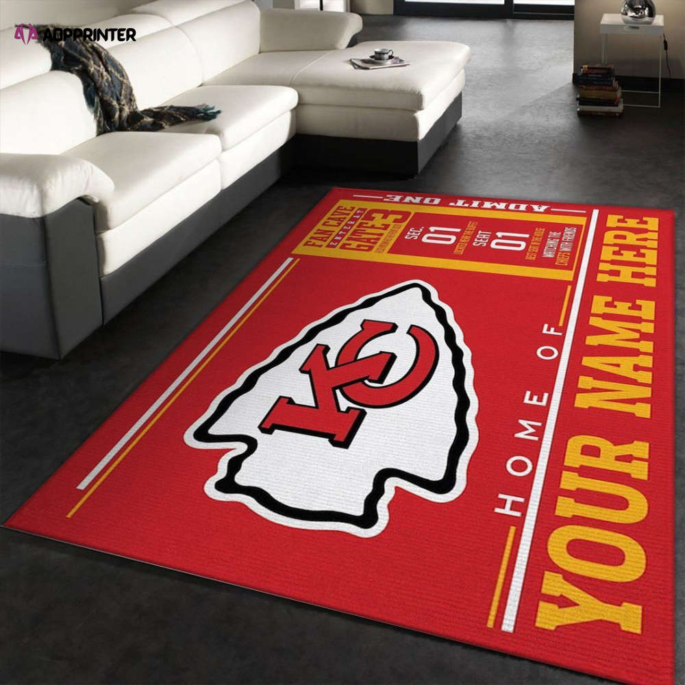 Kansas City Chiefs Rug Living Room Floor Decor Fan Gifts