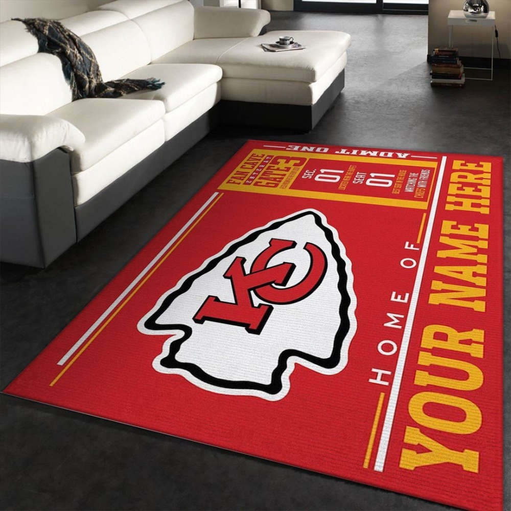 Kansas City Chiefs Rug Living Room Floor Decor Fan Gifts