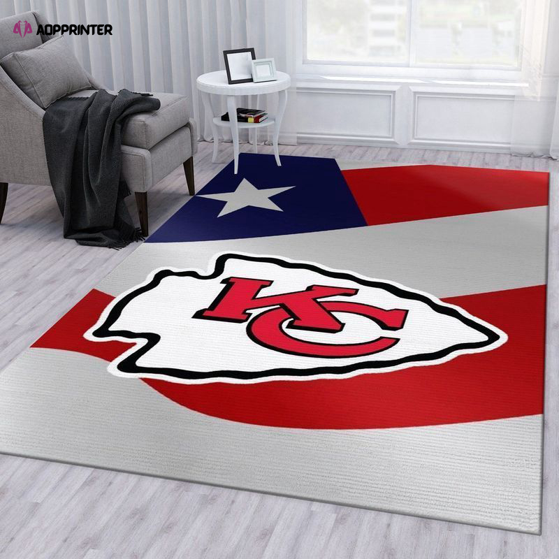 Kansas City Chiefs Rug Living Room Floor Decor Fan Gifts