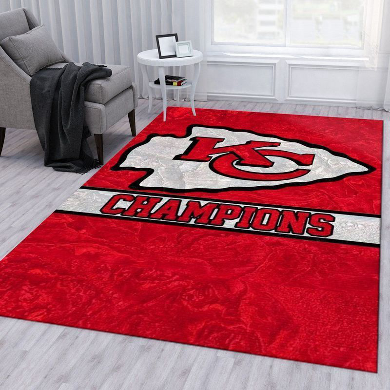 Kansas City Chiefs Rug Living Room Floor Decor Fan Gifts