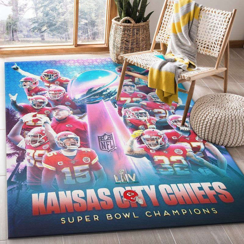 Kansas City Chiefs Rug Living Room Floor Decor Fan Gifts