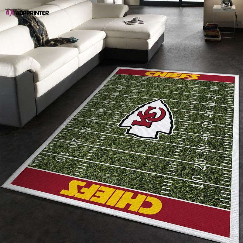 Kansas City Chiefs Rug Living Room Floor Decor Fan Gifts