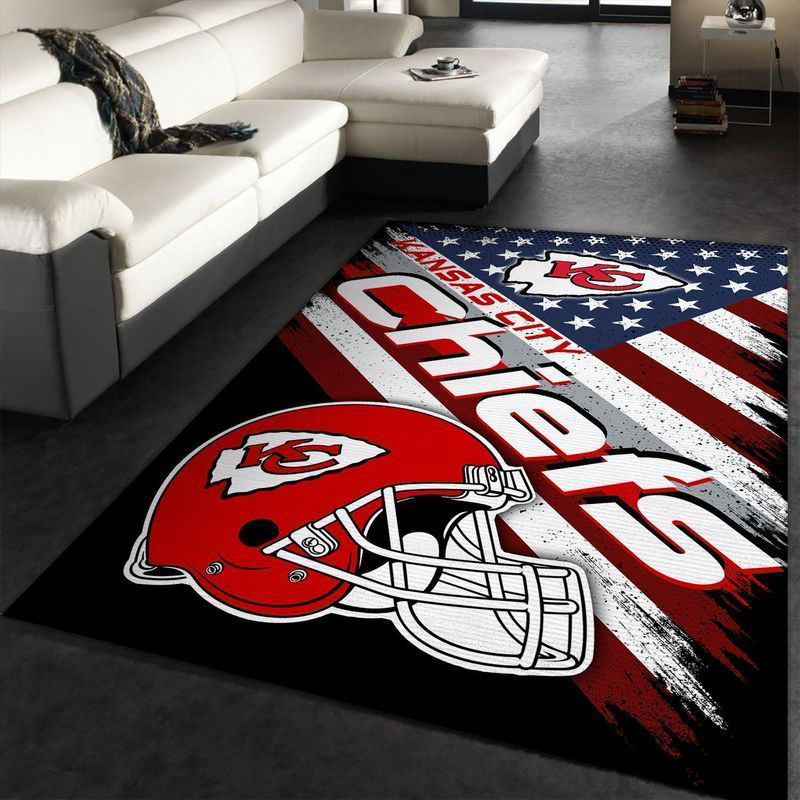 Kansas City Chiefs Rug Living Room Floor Decor Fan Gifts