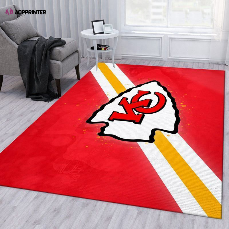 Kansas City Chiefs Rug Living Room Floor Decor Fan Gifts