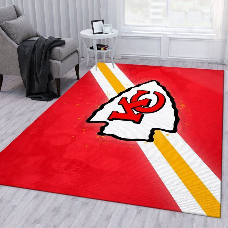 Kansas City Chiefs Rug Living Room Floor Decor Fan Gifts