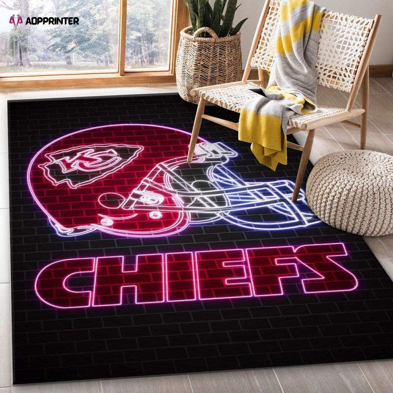 Kansas City Chiefs Rug Living Room Floor Decor Fan Gifts