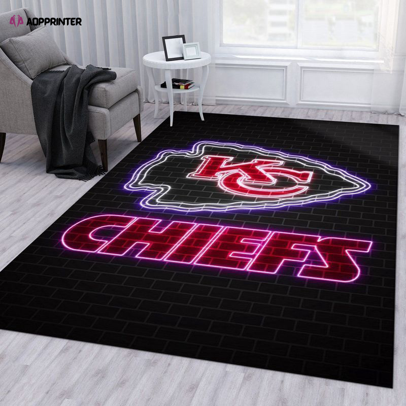 Kansas City Chiefs Rug Living Room Floor Decor Fan Gifts