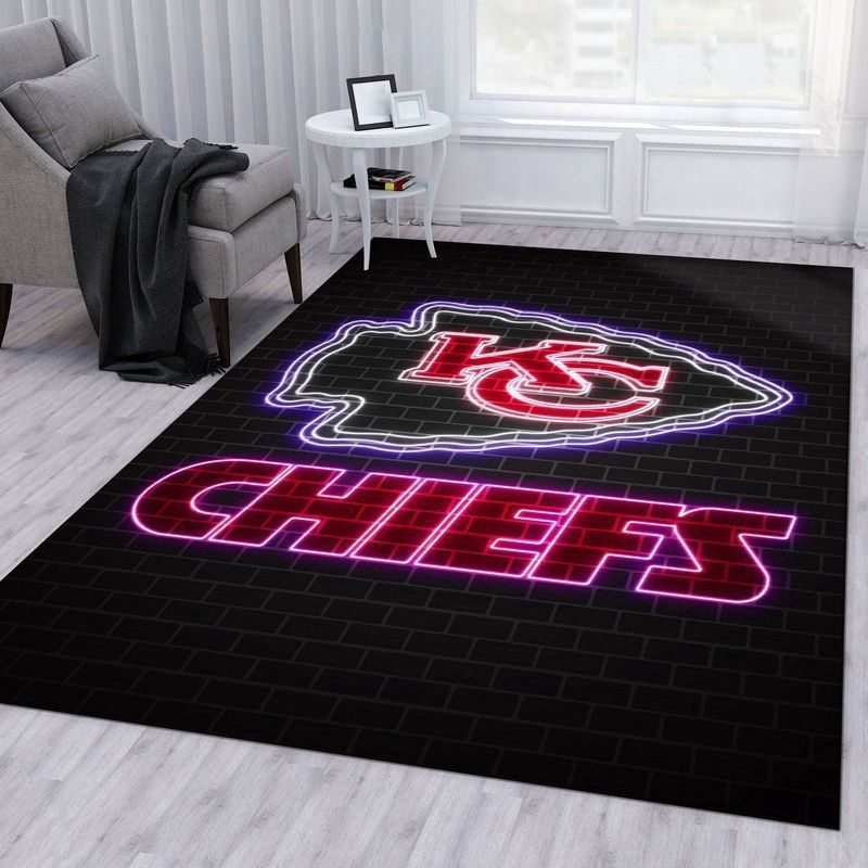 Kansas City Chiefs Rug Living Room Floor Decor Fan Gifts